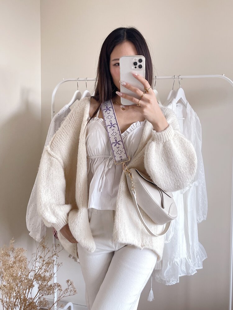 Yul Flower Bag Strap / Lilac