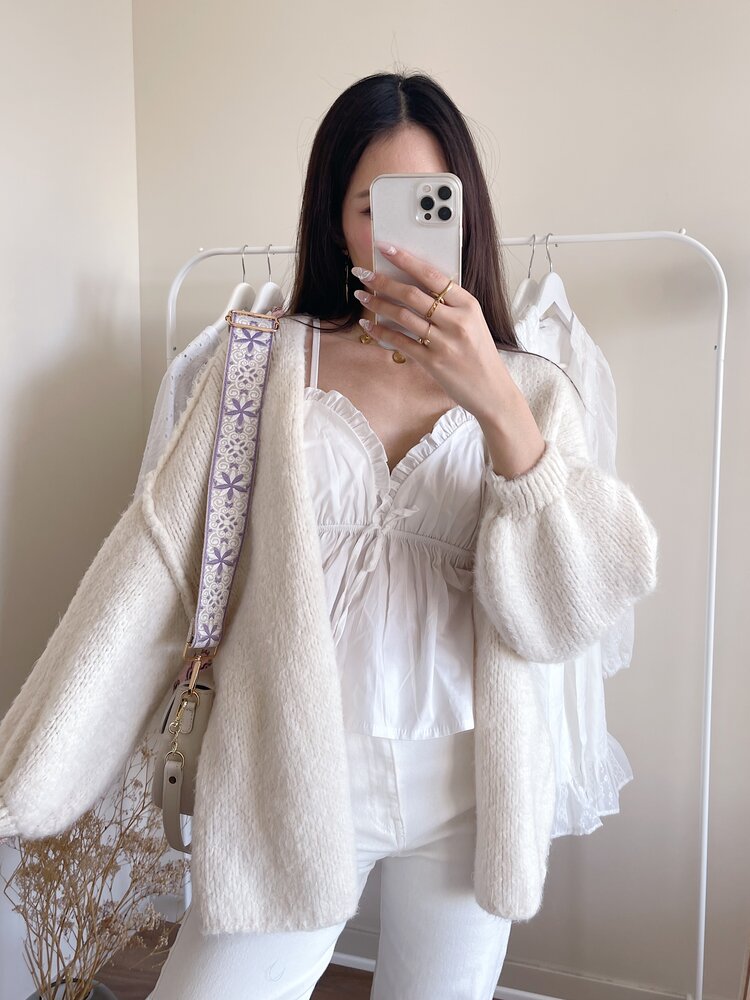 Yul Flower Bag Strap / Lilac