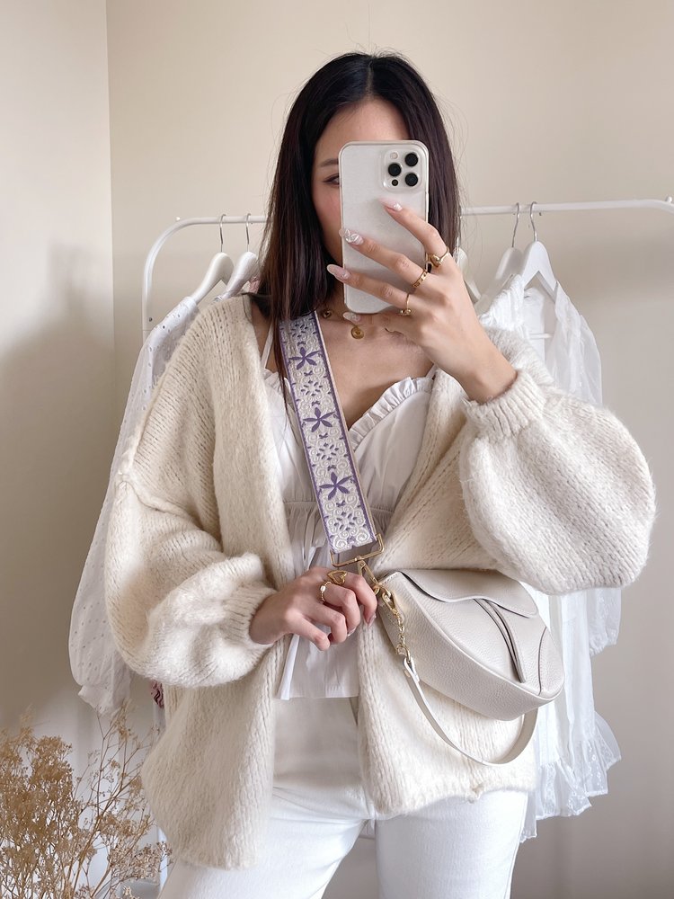 Yul Flower Bag Strap / Lilac