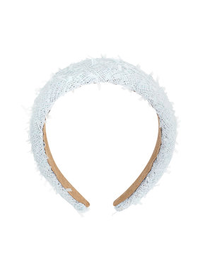 Milena Tweed Hairband / Light Blue