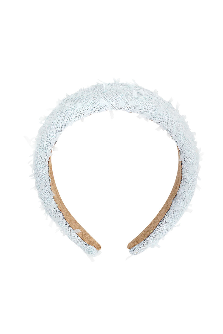 Milena Tweed Hairband / Light Blue