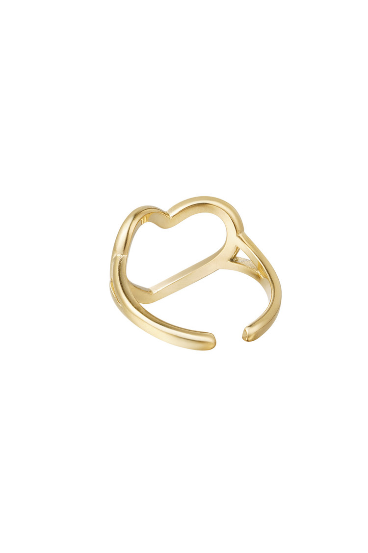 Gold Open Heart Ring