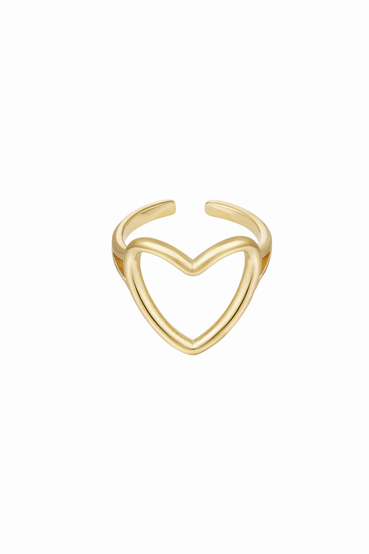 Gold Open Heart Ring