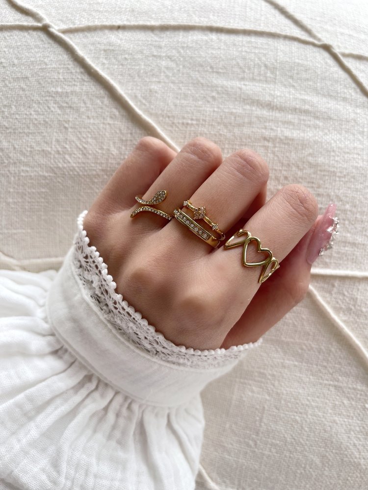 Gold Full Of Hearts Ring