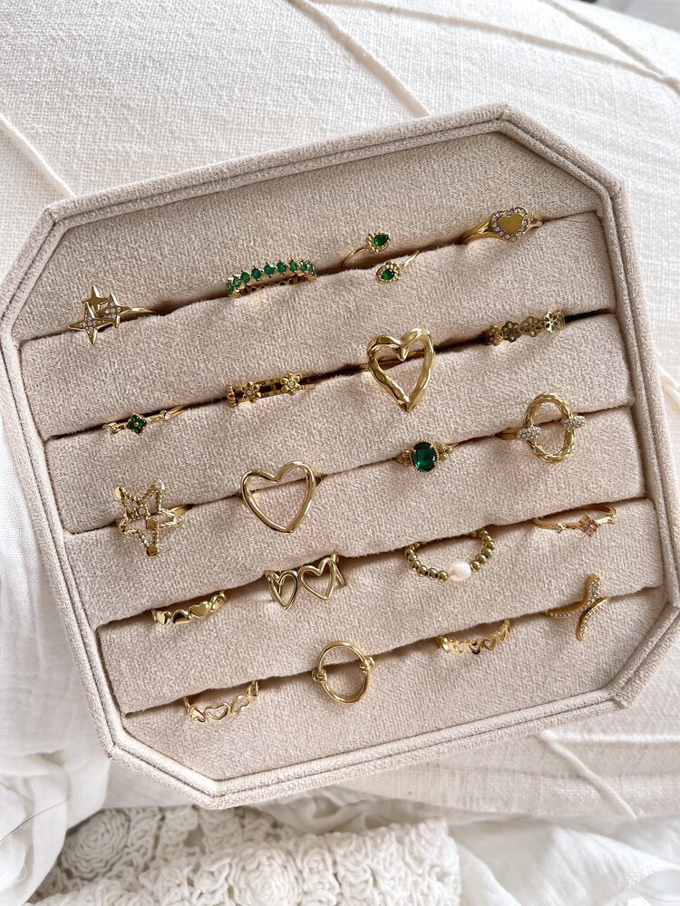 Gold Open Heart Ring