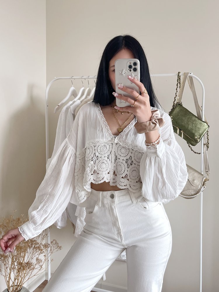 Asaya Crochet Blouse /  White
