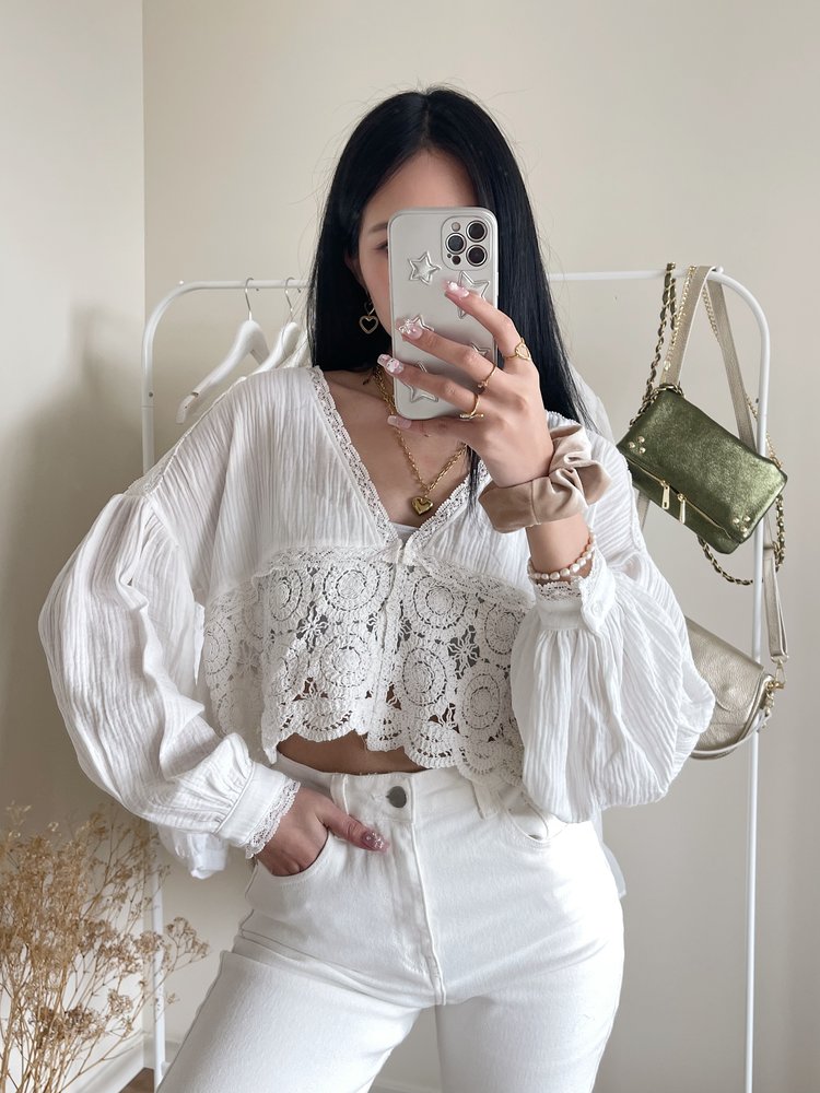 Asaya Crochet Blouse /  White