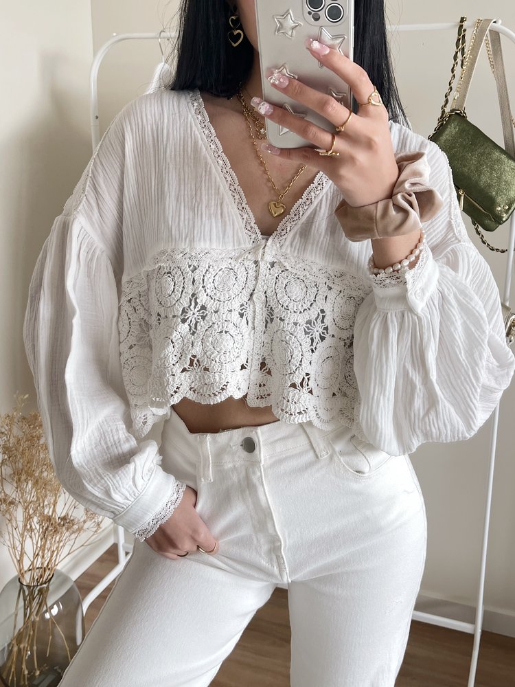 Asaya Crochet Blouse /  White