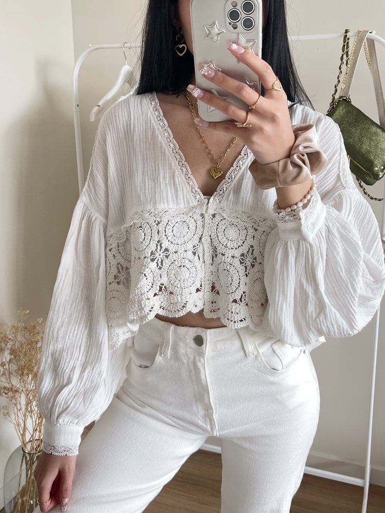 Asaya Crochet Blouse /  White