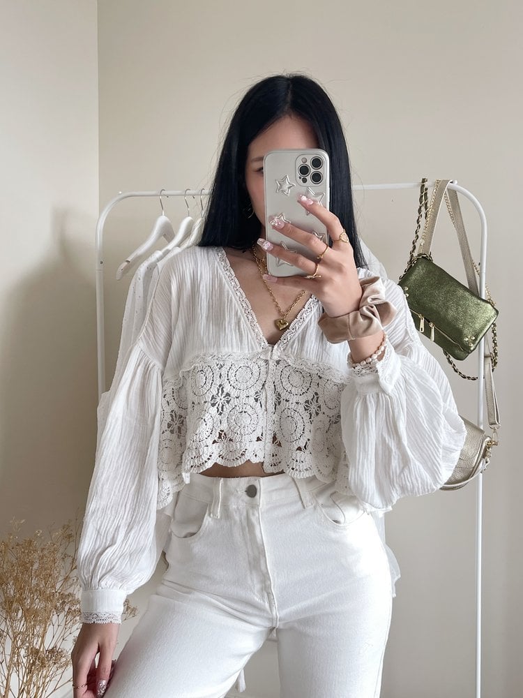 Asaya Crochet Blouse /  White