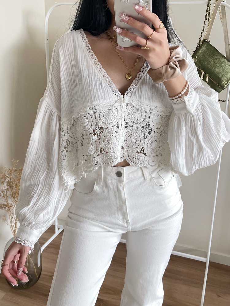 Asaya Crochet Blouse /  White