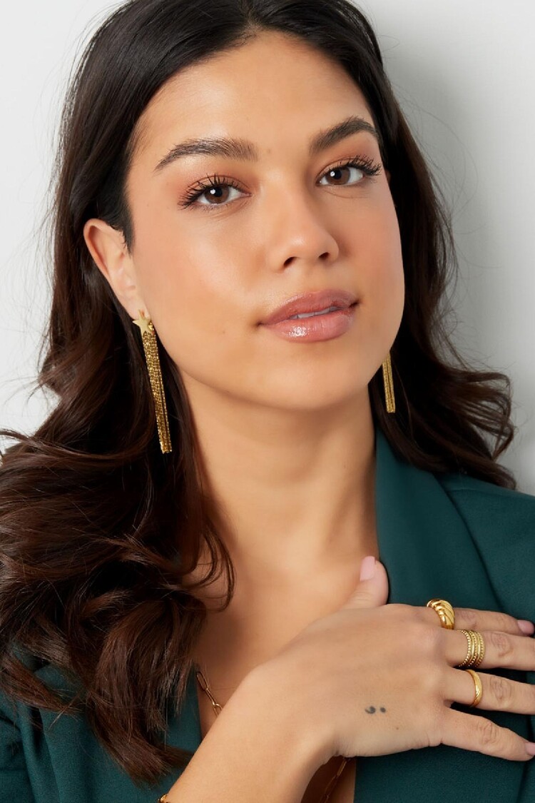 Gold Shooting Star Earrings