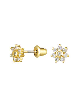 Gold Pretty Flower Studs