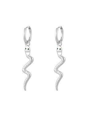 Silver Snake Charmer Earrings