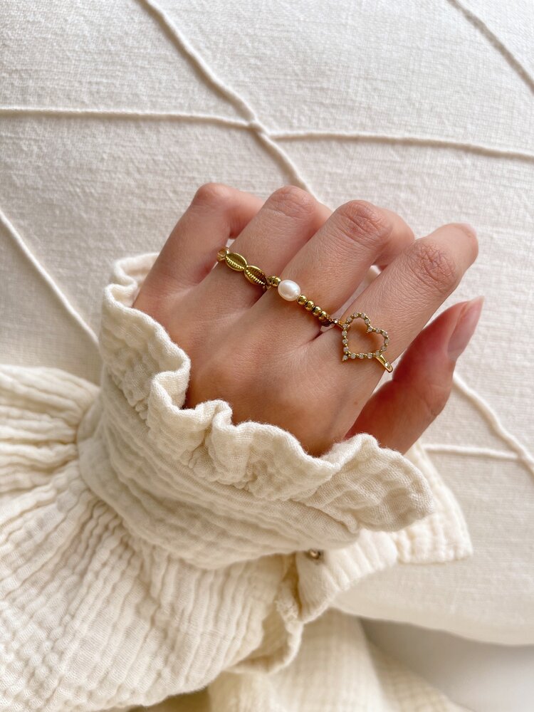 Gold Kauri Shell Ring