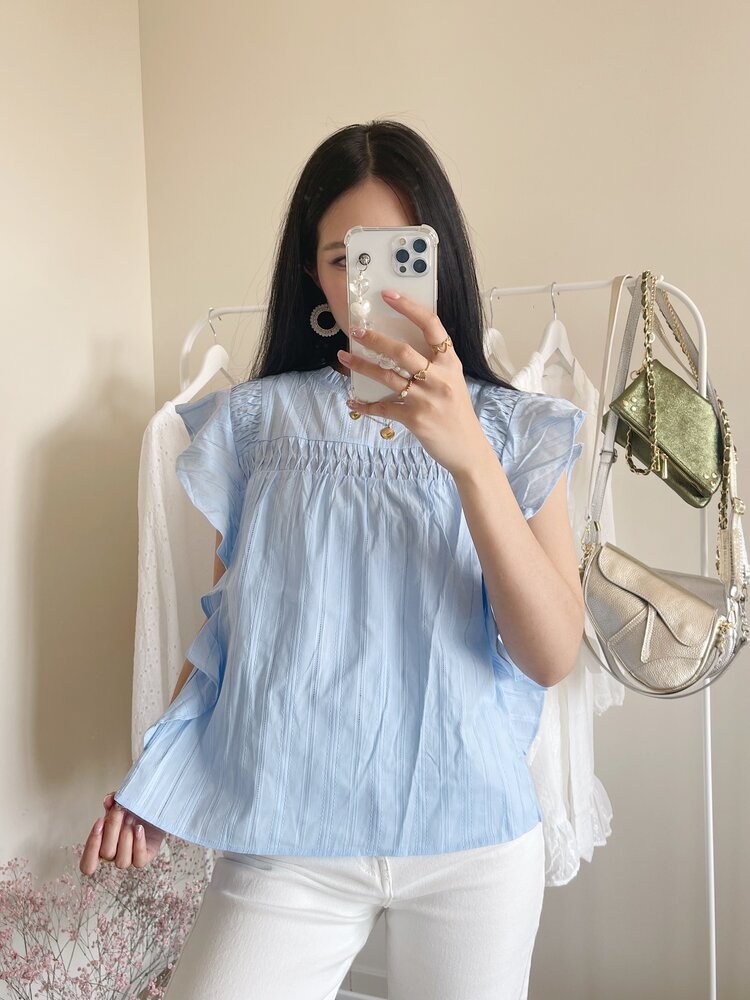 Savani Embroidered Top / Blue