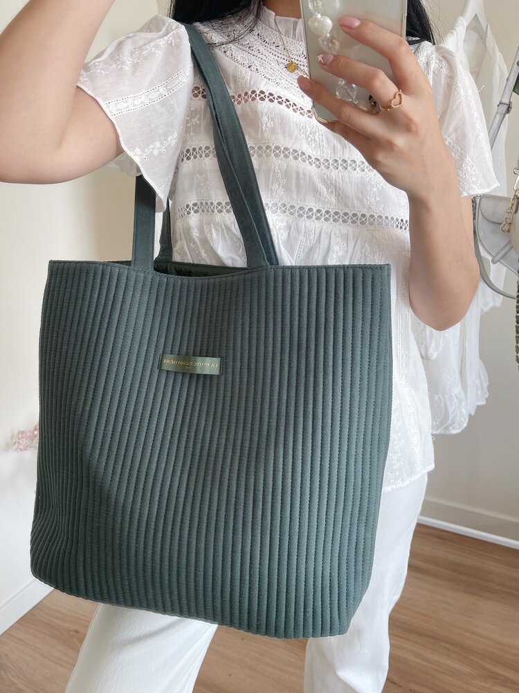 Suze Plain Tote Bag / Army Green
