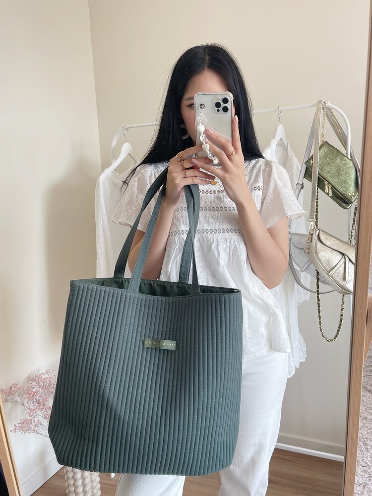 Suze Plain Tote Bag / Army Green
