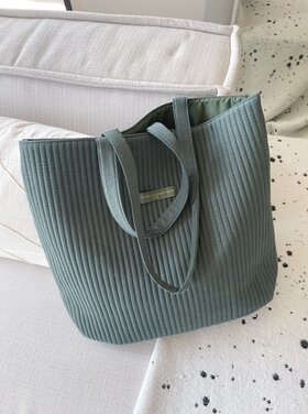Suze Plain Tote Bag / Army Green