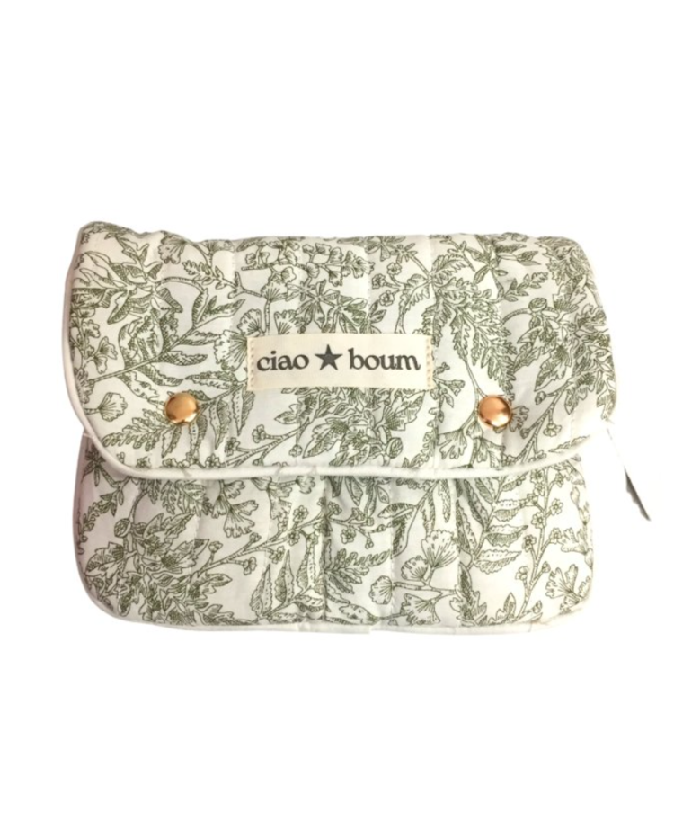 Sofie Flower Pochette Bag / Green & Cream