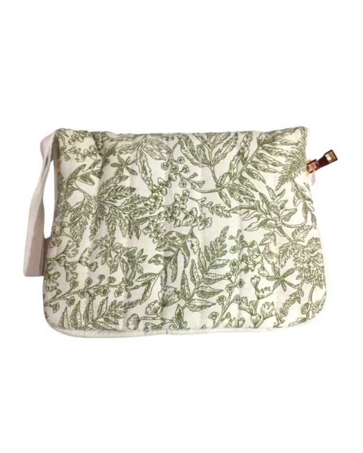 Sofie Flower Pochette Bag / Green & Cream