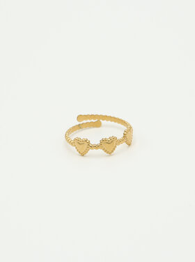Gold Triple Heart Ring