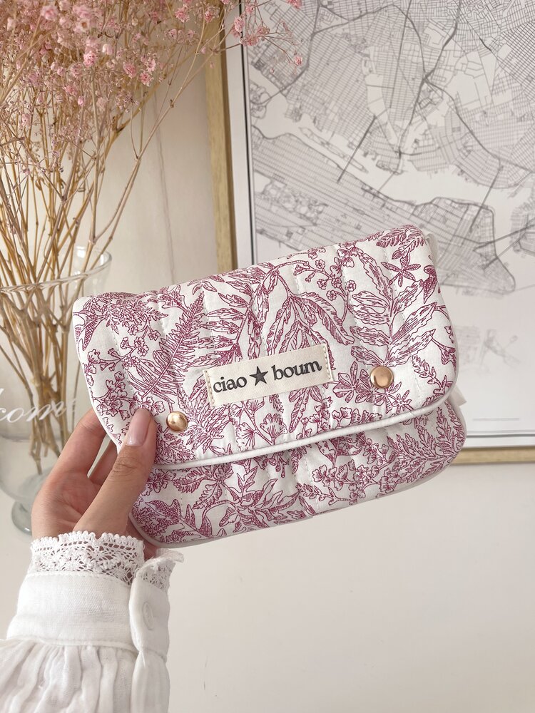 Sofie Flower Pochette Bag / Pink & Cream
