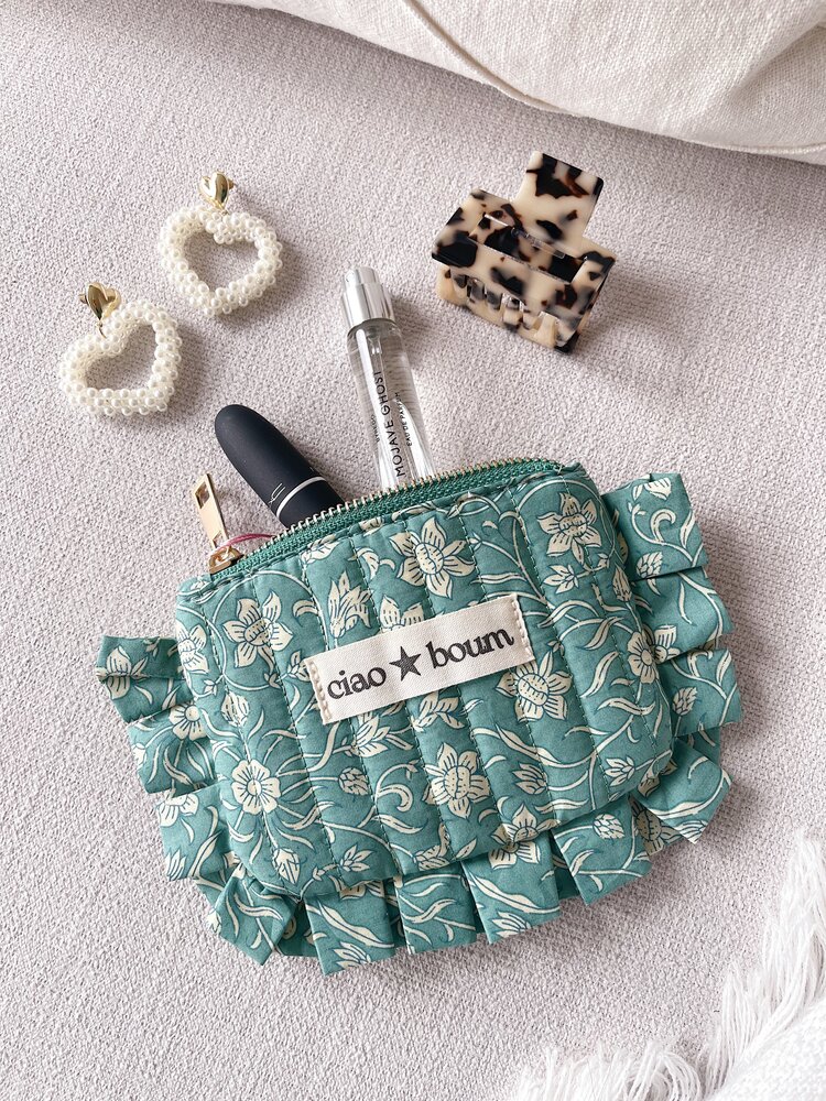 Micha Small Flower Pouch / Green