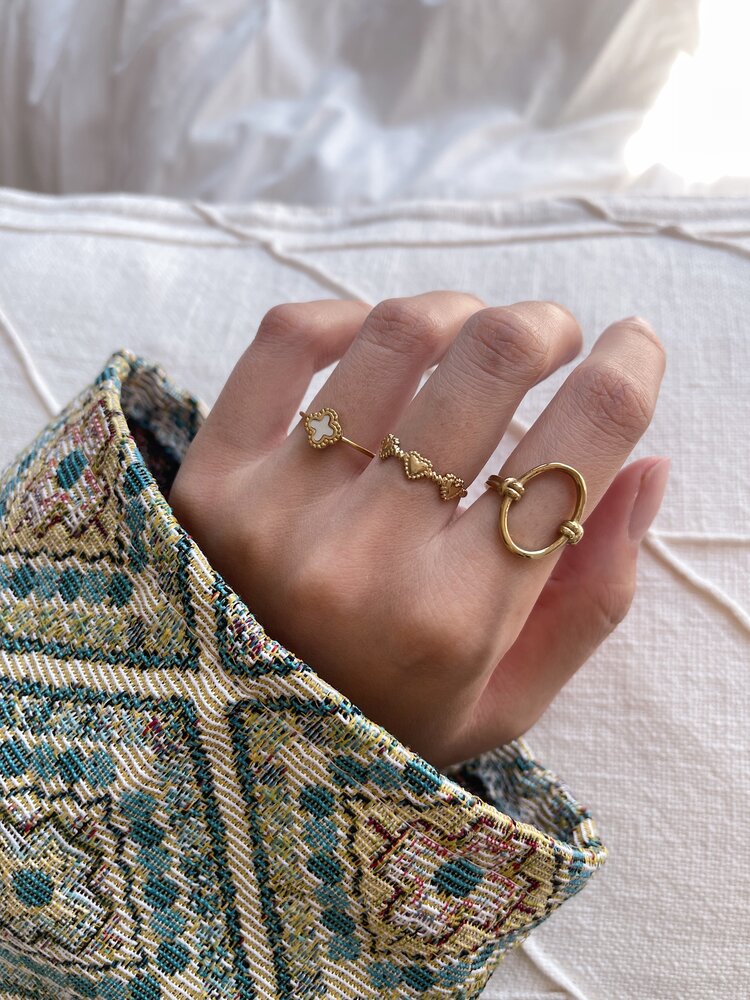 Gold Triple Heart Ring