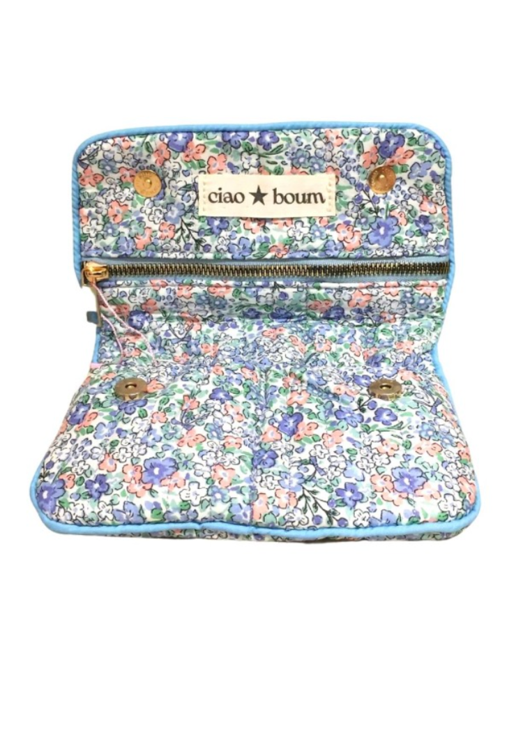 Sofie Flower Pochette Bag / Blue Mix
