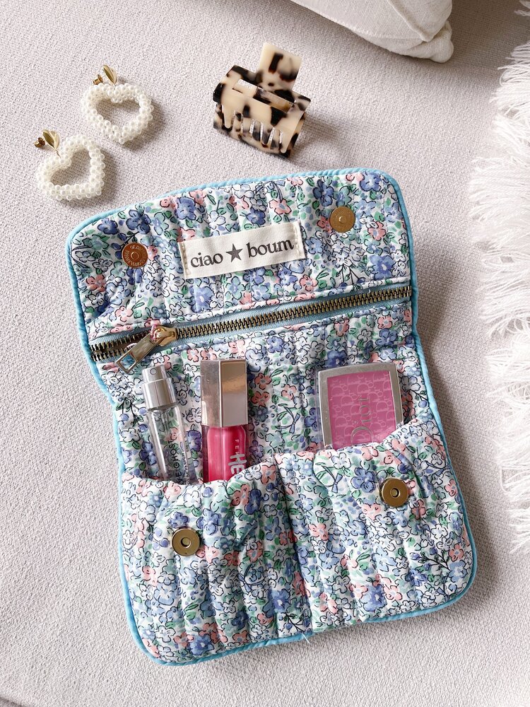 Sofie Flower Pochette Bag / Blue Mix