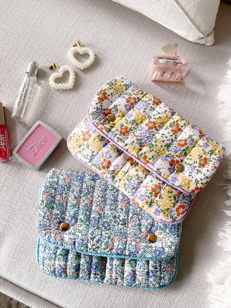 Sofie Flower Pochette Bag / Blue Mix