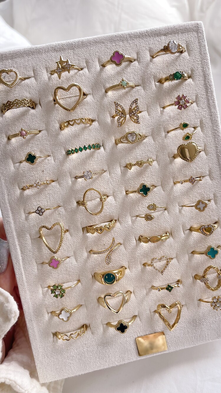 Gold Triple Heart Ring