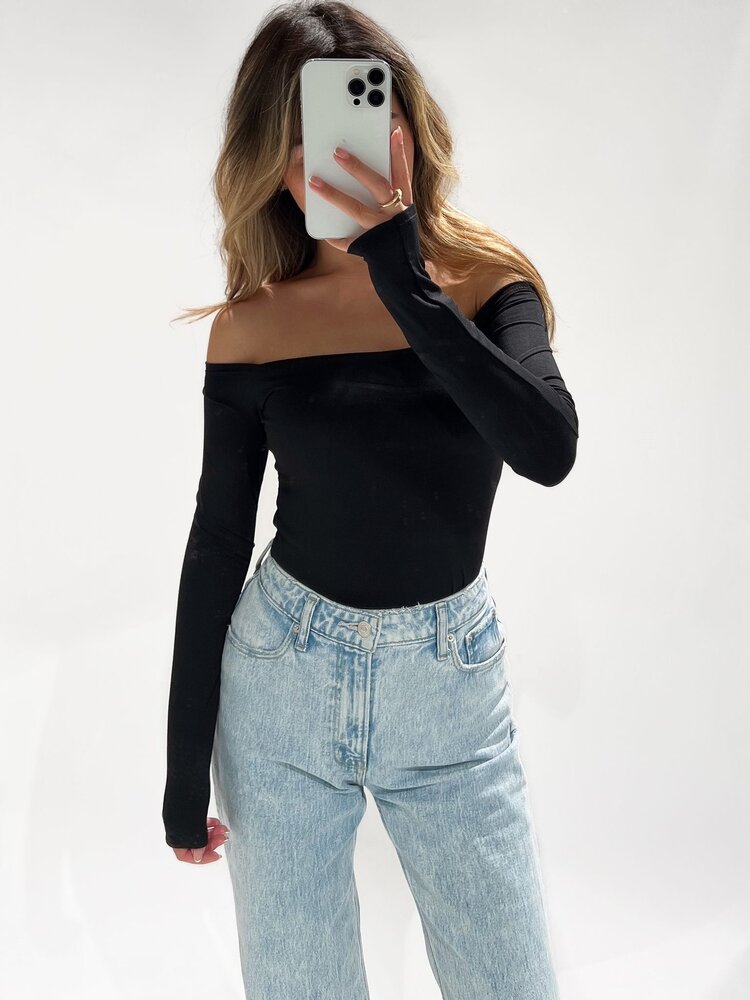 Flora Off Shoulder Top / Black
