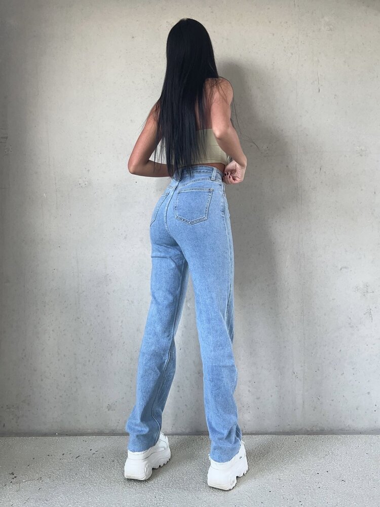 Amra Sparkle Straight Leg Jeans / Blue