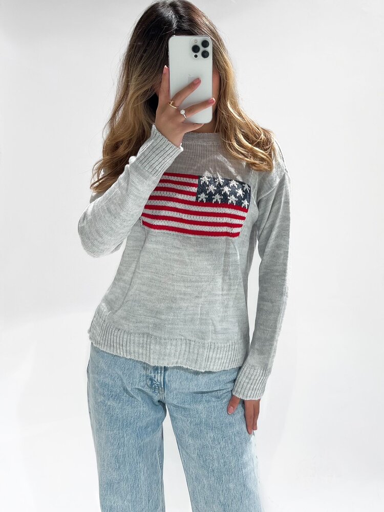 Hailey USA Knit Sweater / Grey