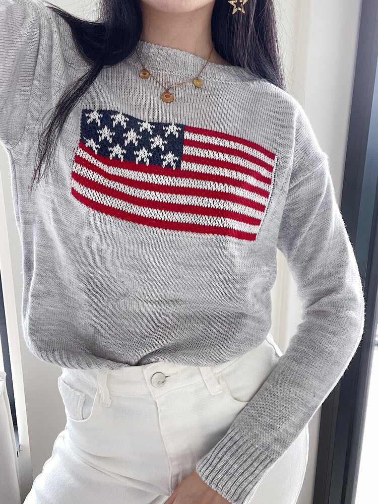 Hailey USA Knit Sweater / Grey