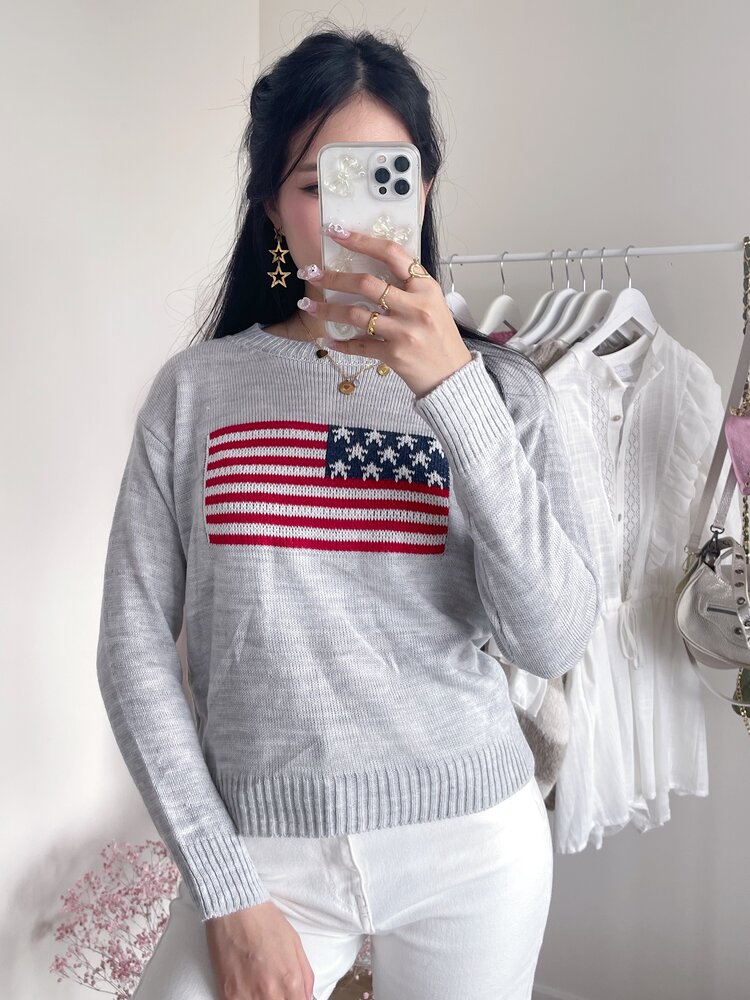 Hailey USA Knit Sweater / Grey