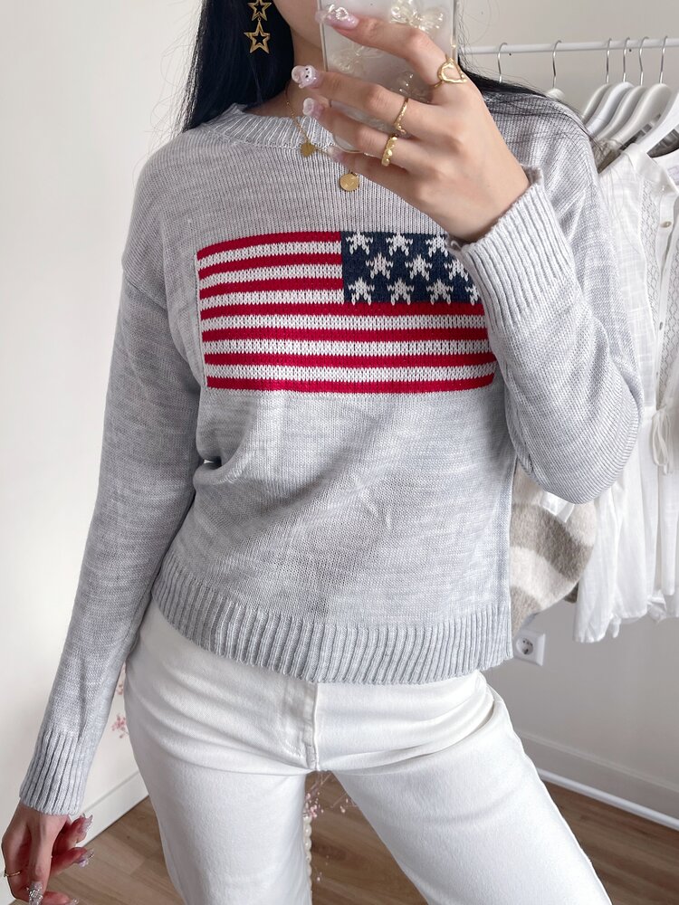 Hailey USA Knit Sweater / Grey