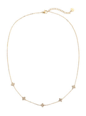 Gold Tiny Lucky Flower Necklace