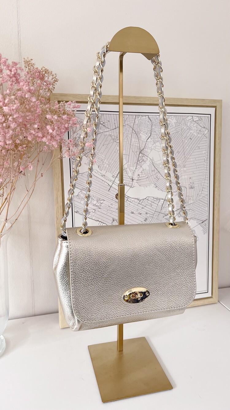 Kaya Classic Chain Bag / Metallic Gold