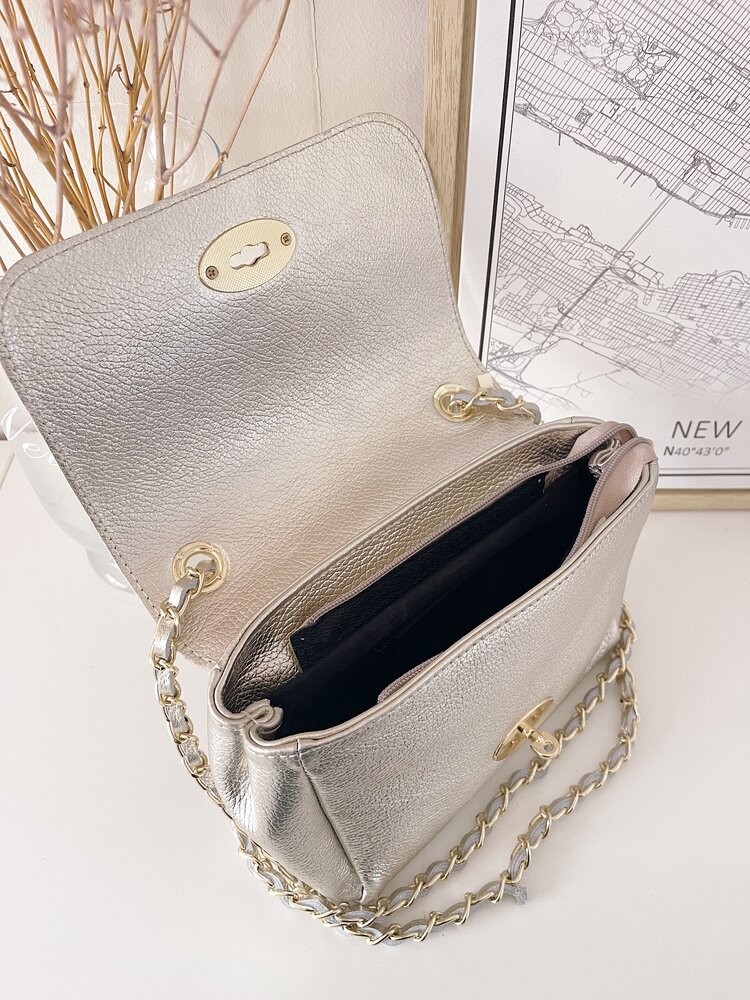 Kaya Classic Chain Bag / Metallic Gold