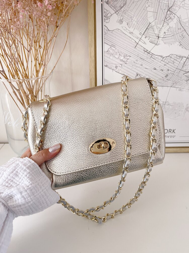 Kaya Classic Chain Bag / Metallic Gold