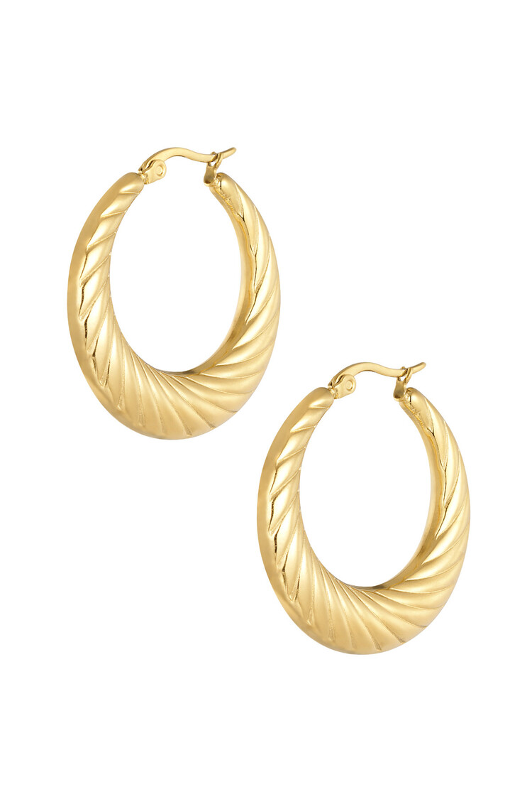 Gold Rosie Hoop Earrings / Medium