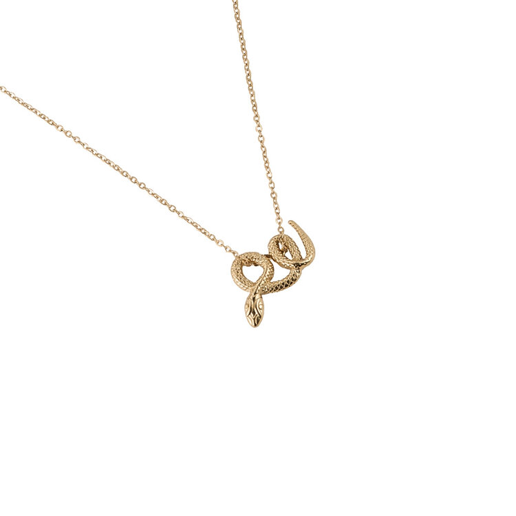Gold Twisting Snake Necklace