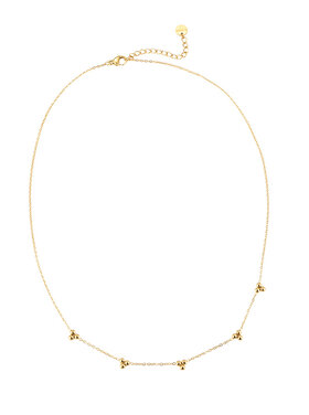 Gold Triple Tiny Balls Necklace