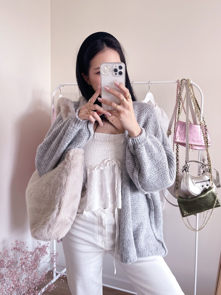 Jolie Furry Bag / Beige