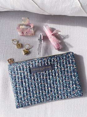 Lizzie Flower Pouch / Grey