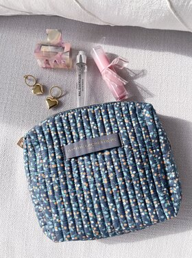 Marly Flower Toiletry Bag / Grey (Medium)