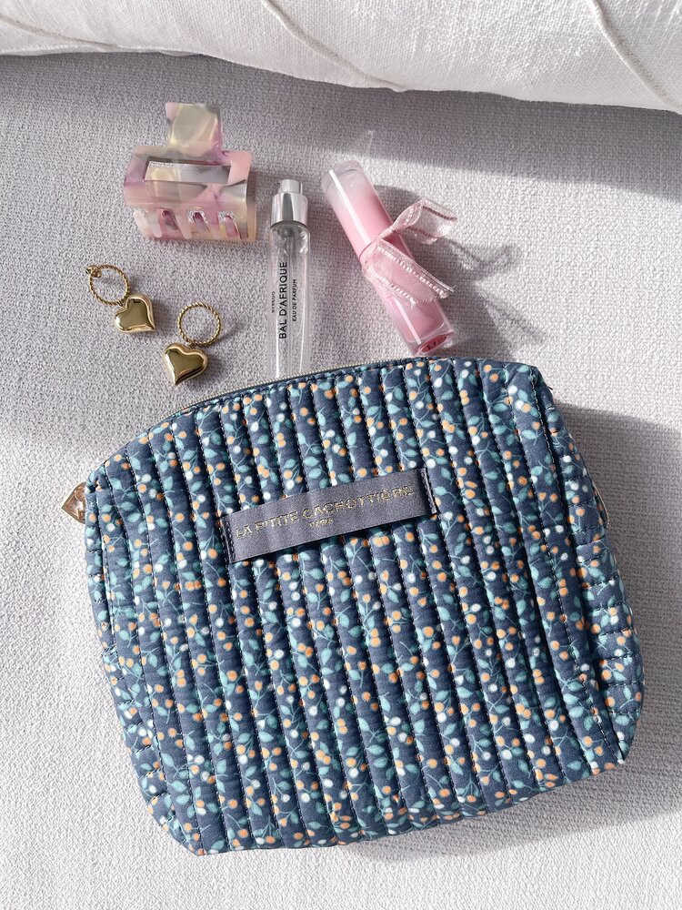 Marly Flower Toiletry Bag / Grey (Medium)